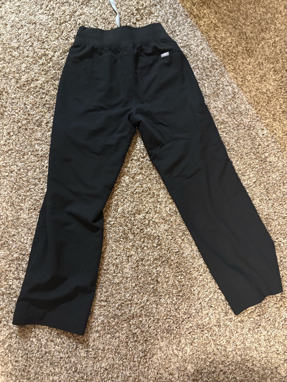 Figs ISABEL Wide Leg Scrub Pants in Black